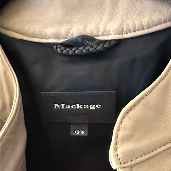 Mackage Tan Lambskin Leather Moto Jacket - Picture 5 of 16